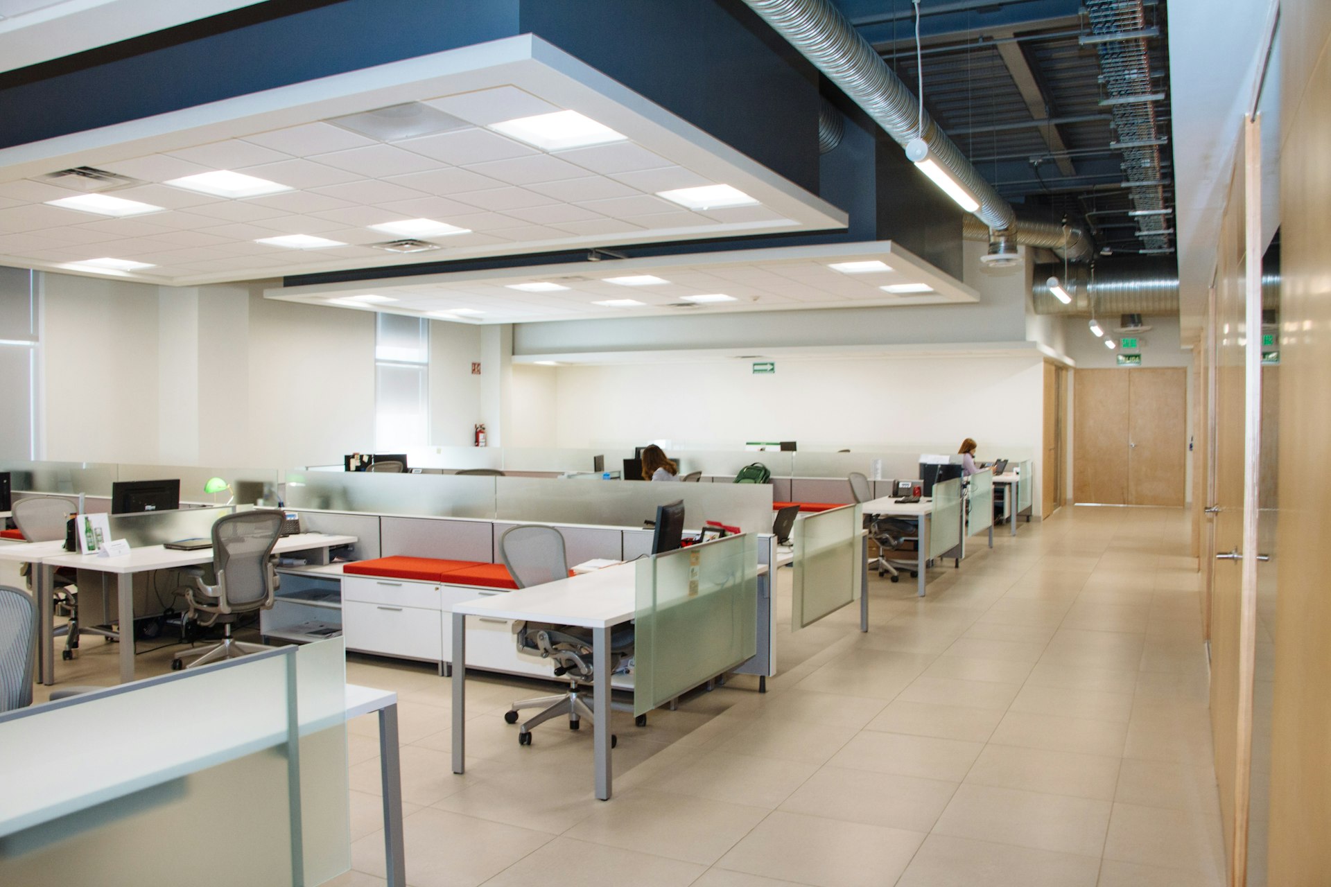 A clean, modern commercial office interior