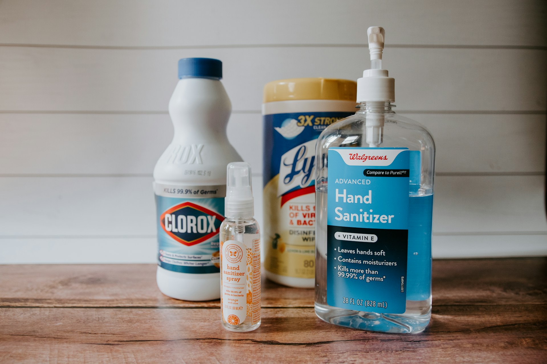 A neat arrangement of cleaning products and supplies